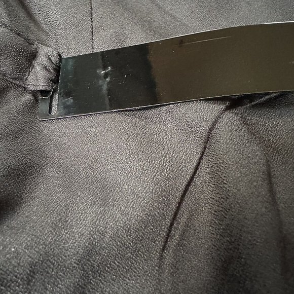 Piao Liang Fu Shi Strapless Romper With Skirt Black Size M Faux Metal Belt - Picture 8 of 8